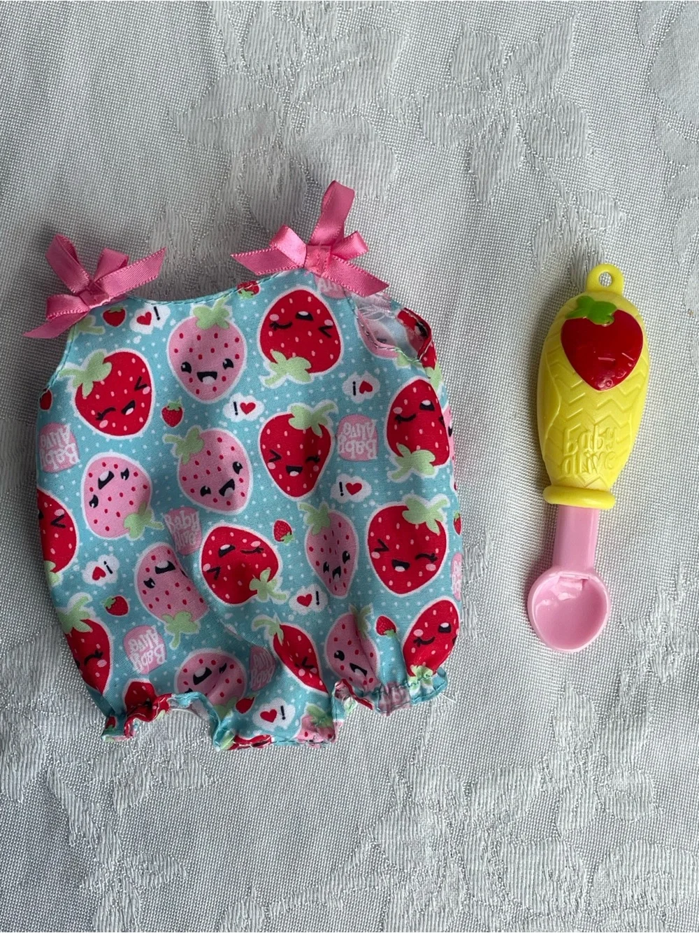 Baby Alive Snackin’ Lily Strawberry Outfit Romper and Spoon Replacement